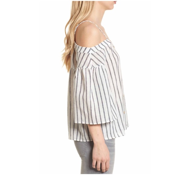 Stripe Off The Shoulder Top - Picture 3 of 6